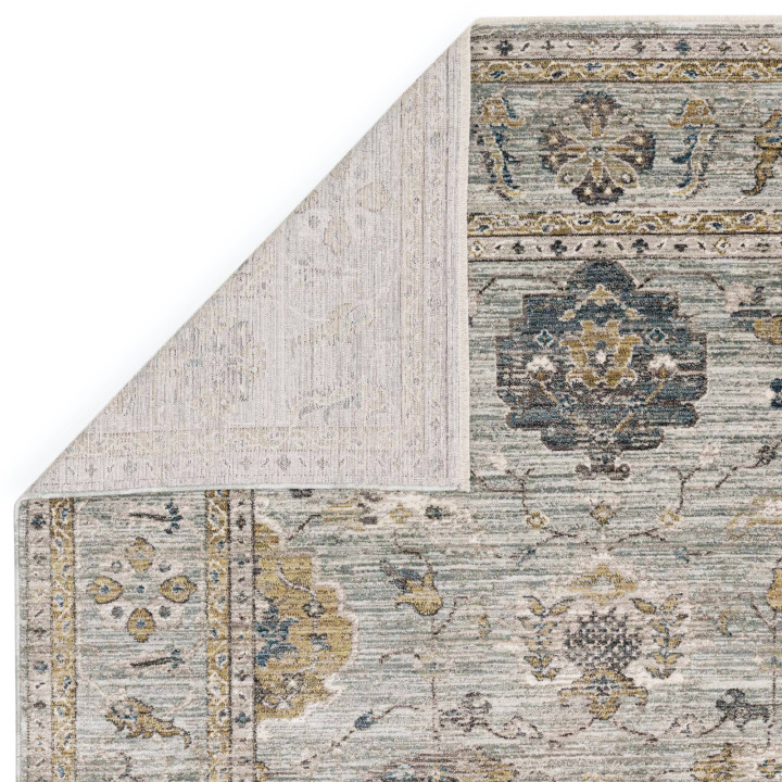 Tappeto Jasper medaglione floreale blu chiaro e