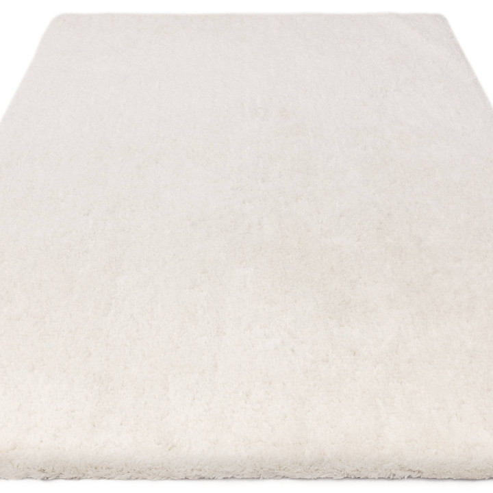 Tappeto Opulence tinta unita bianco crema 120x17