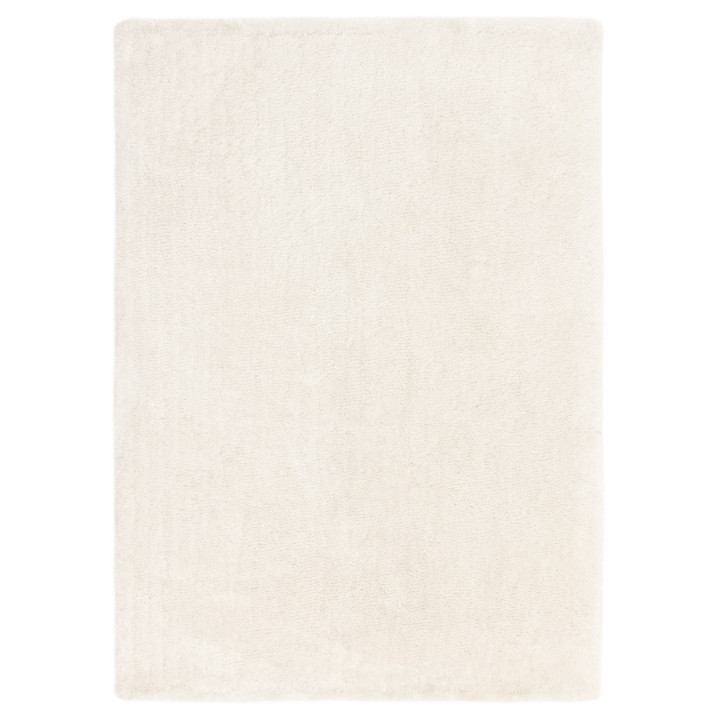 Tappeto Opulence tinta unita crema e bianco 160x