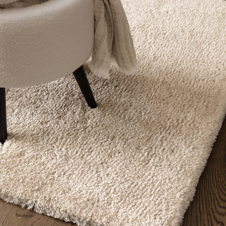 Rug Opulence plain beige ivory 200x290 cm
