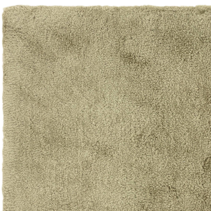 Rug Opulence plain olive green sage green 80x150