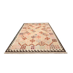 Kilim 200x297 Cm Kilim Afgano, Lana Cardata A Mano, Ordito