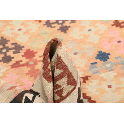 Kilim 200x297 Cm Kilim Afgano, Lana Cardata A Mano, Ordito
