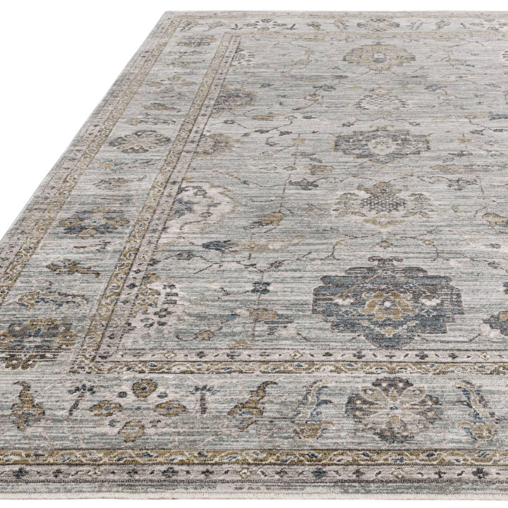 Tappeto Jasper floreale grigio e blu 200x300 cm