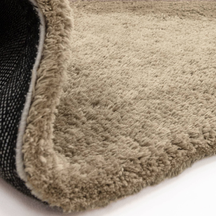 Rug Opulence plain taupe brown 80x150 cm