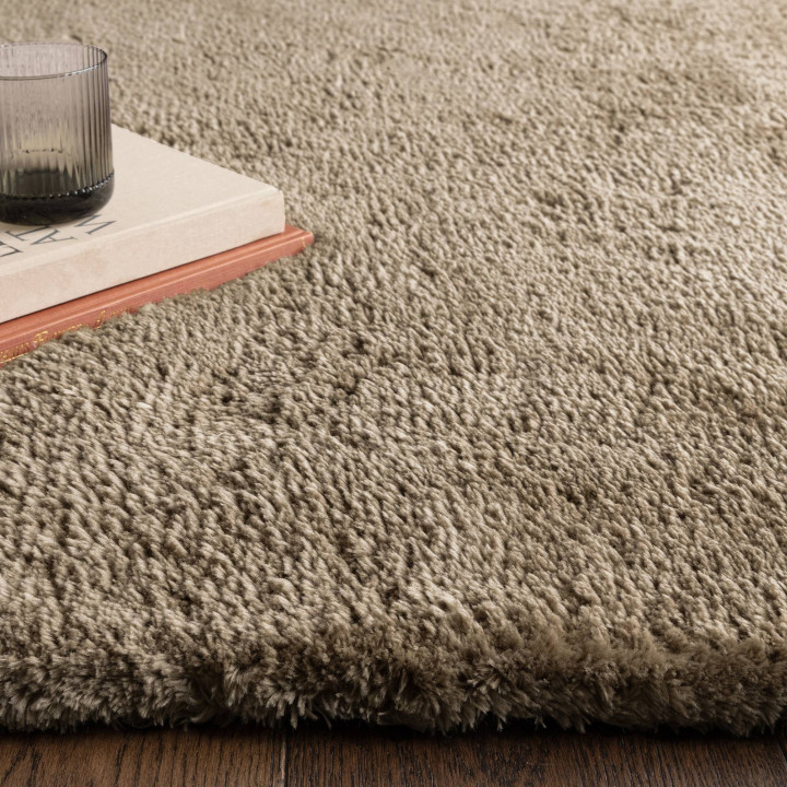 Rug Opulence plain taupe brown 120x170 cm