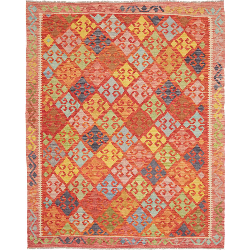 Hand Made Rug Kilim Afghanistan 190x235 Orange