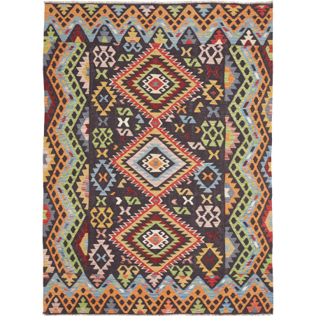 Hand Made Rug Kilim Afghanistan 175x240 Dark Gr