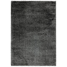 Rug Payton plain dark grey silver 120x170 cm