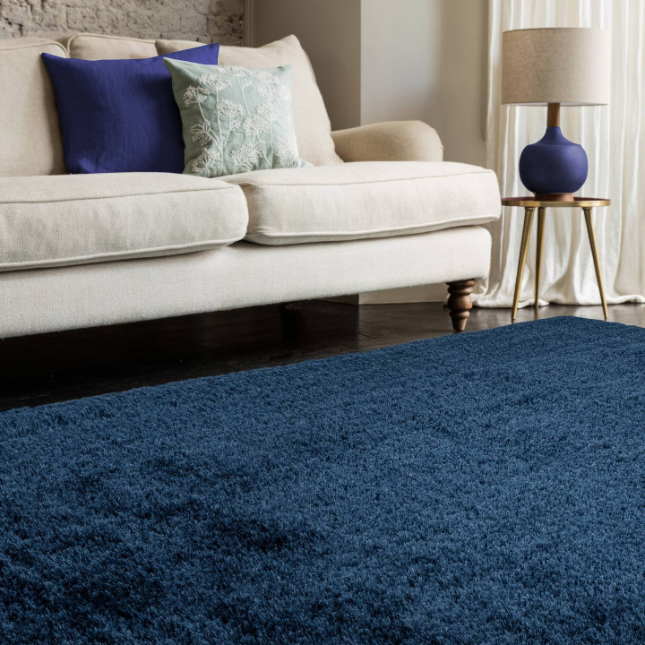 Rug Payton plain blue 80x150 cm