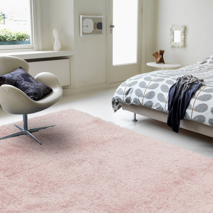 Rug Payton plain pink 200x290 cm
