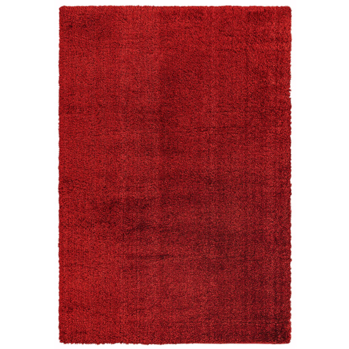 Tappeto Payton tinta unita rosso scuro e rosso 1