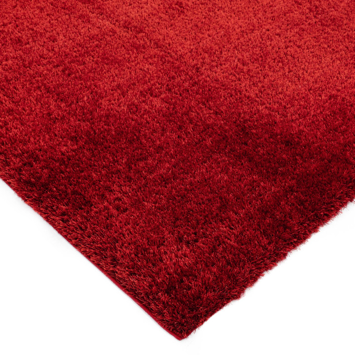 Tappeto Payton tinta unita rosso scuro e rosso 1