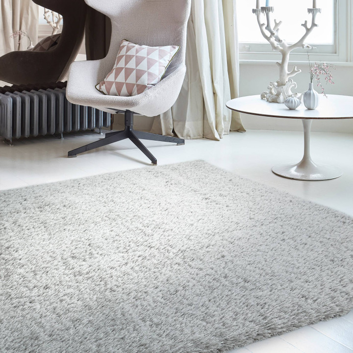 Rug Payton plain light grey 80x150 cm
