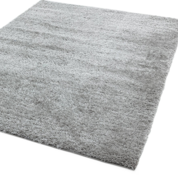 Tappeto Payton tinta unita grigio argento 200x29