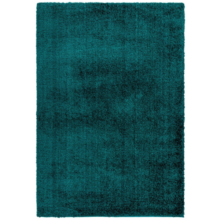 Rug Payton plain dark green teal 80x150 cm