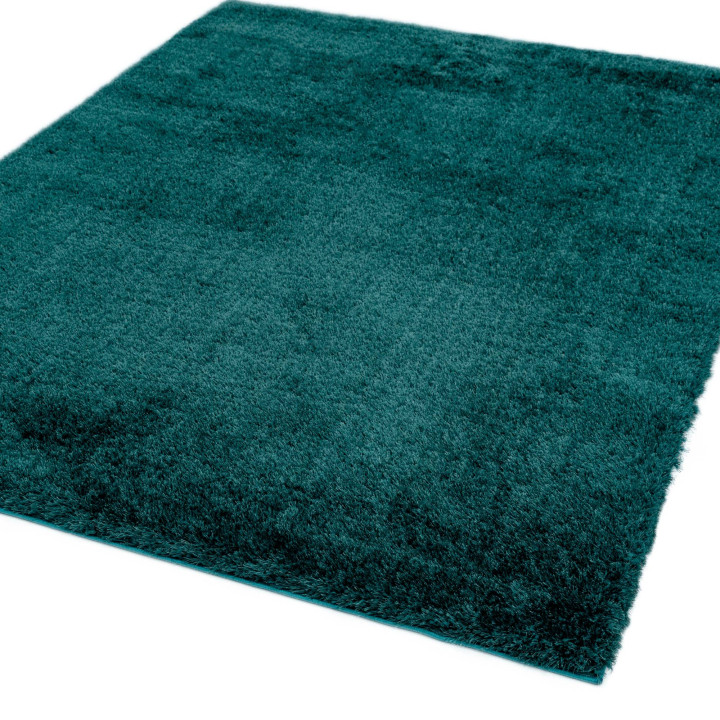Rug Payton plain dark green teal 80x150 cm