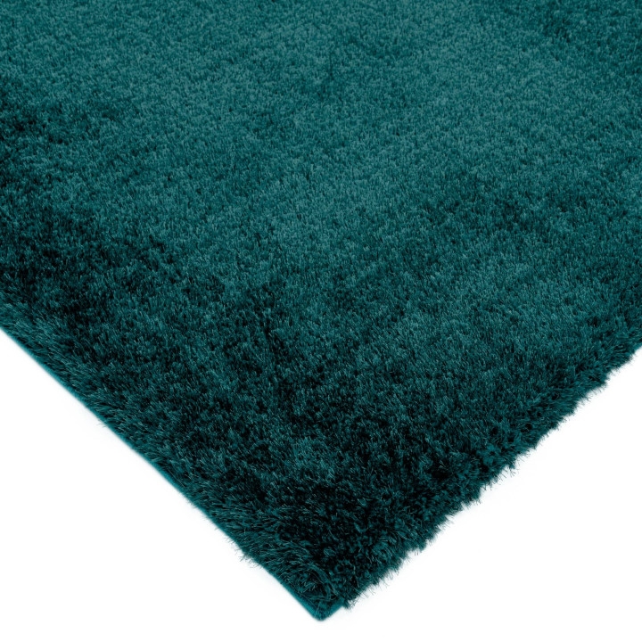Rug Payton plain dark green teal 80x150 cm