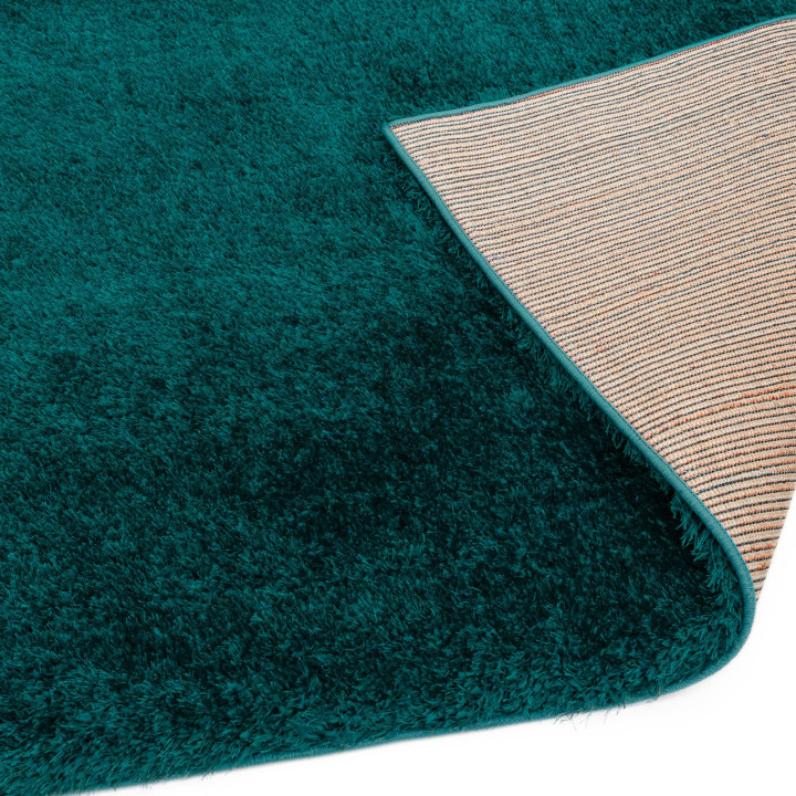 Rug Payton plain dark green teal 80x150 cm