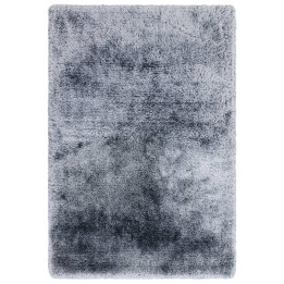 Rug Plush plain blue light blue grey 160x230 cm