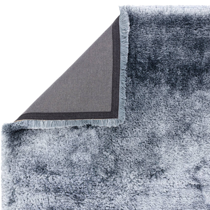 Rug Plush plain blue light blue grey 160x230 cm