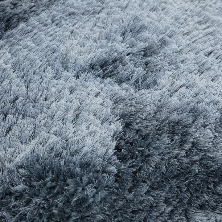 Rug Plush plain blue light blue grey 160x230 cm