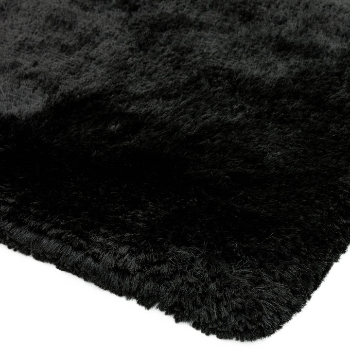 Tappeto Plush tinta unita nero 140x200 cm