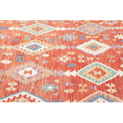 Tappeto Kilim Afghanistan 204x305 Rosso Terraco