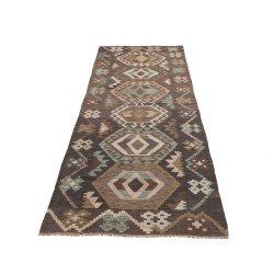 Tappeto Kilim Afghanistan 82x288 Grigio Antraci
