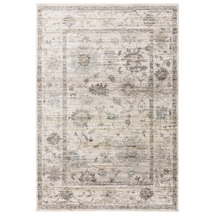 Tappeto Jasper floreale beige e grigio 200x300 c