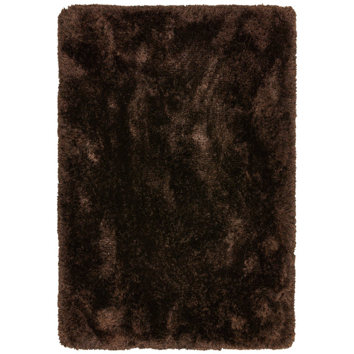 Tappeto Plush tinta unita marrone scuro e marron