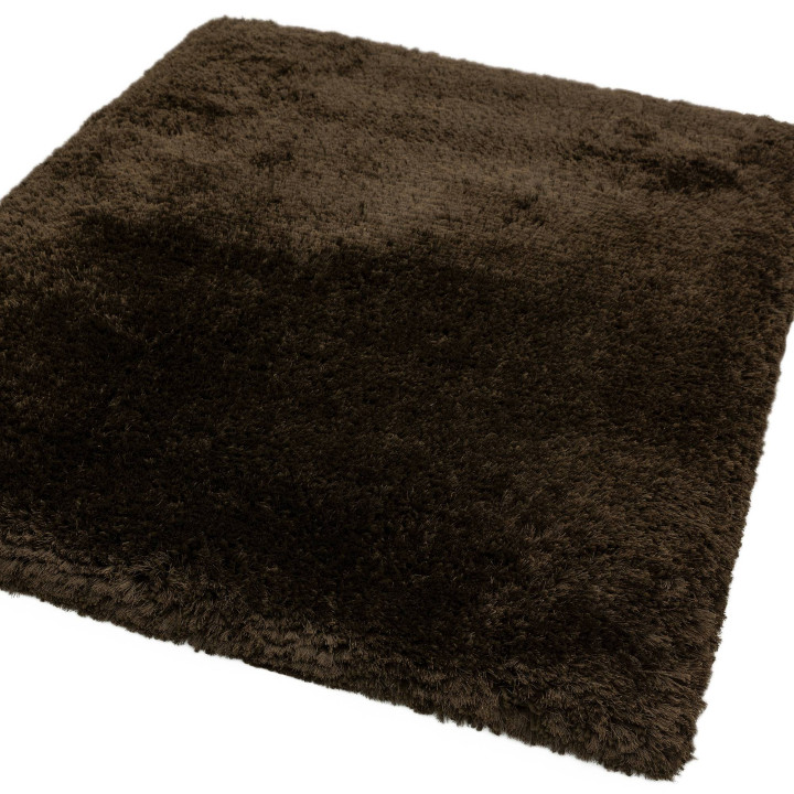 Tappeto Plush tinta unita marrone scuro e marron