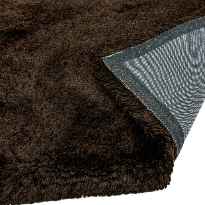 Tappeto Plush tinta unita marrone scuro e marron