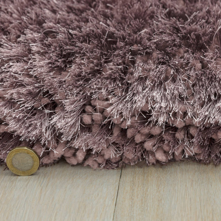 Rug Plush plain antique pink mauve 70x140 cm