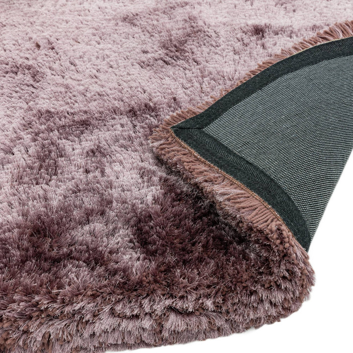 Rug Plush plain antique pink mauve 200x300 cm