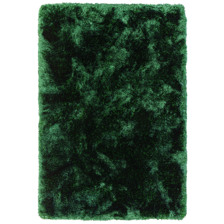 Rug Plush plain dark green olive green 120x170 c