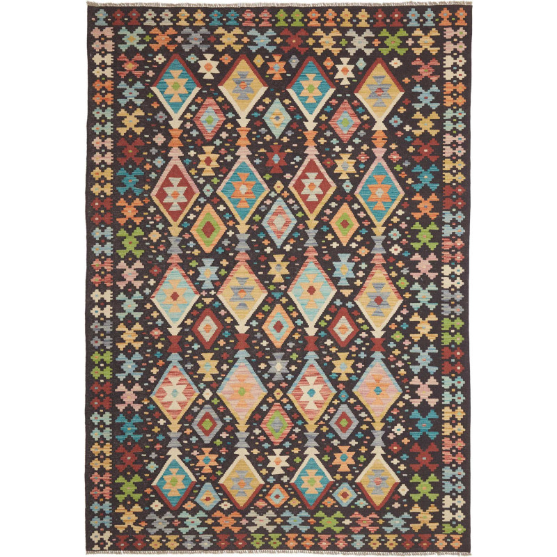Tappeto Originale Kilim Afghanistan 177x252 Ner