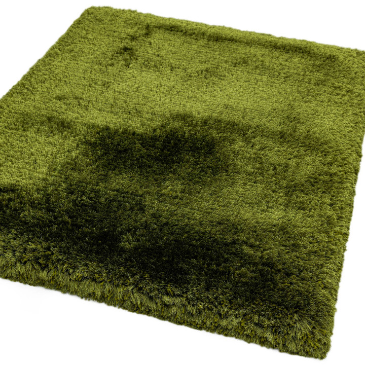 Tappeto Plush tinta unita verde oliva e verde sc