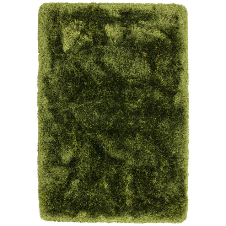 Tappeto Plush tinta unita verde oliva e verde sc