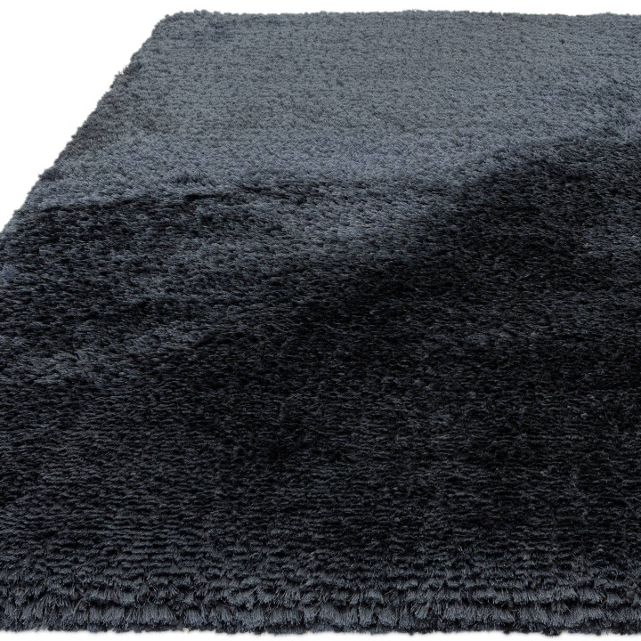 Rug Plush plain dark blue blue 70x140 cm
