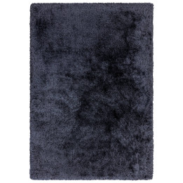 Tappeto Plush tinta unita blu scuro e blu 140x20