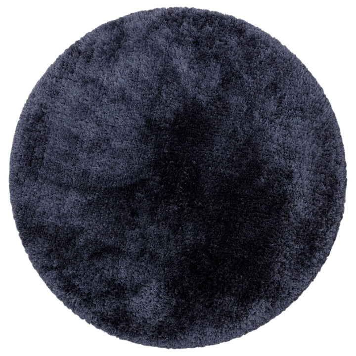Rug Plush plain dark blue blue 140x200 cm