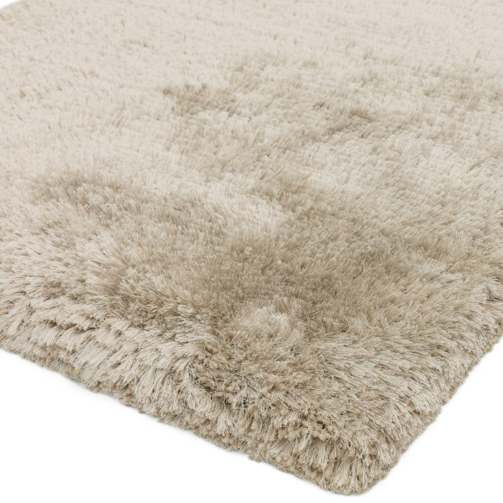Tappeto Plush tinta unita beige e tortora chiaro