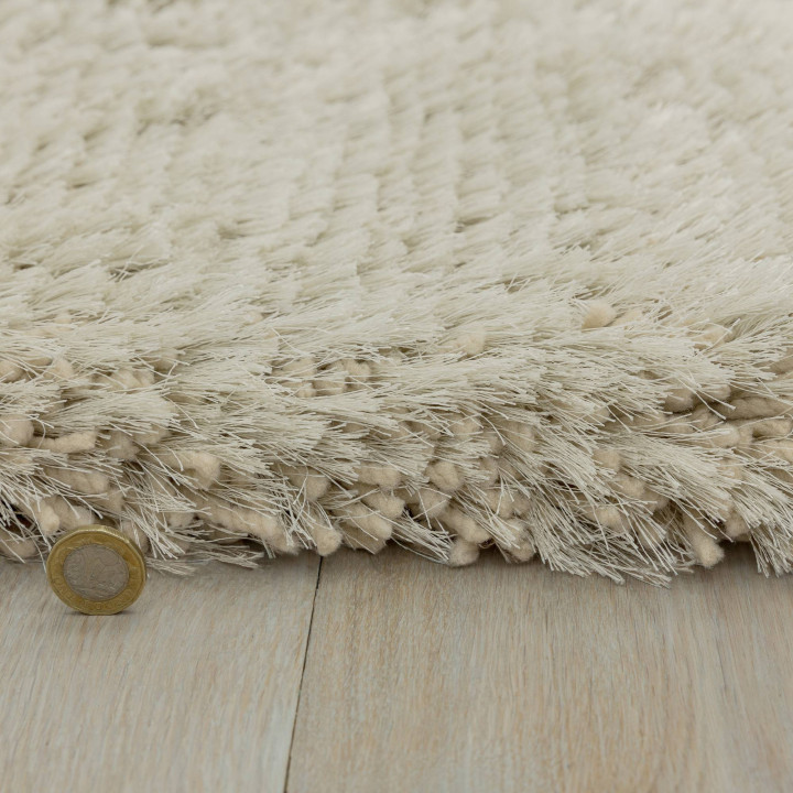 Rug Plush plain beige taupe 120x170 cm