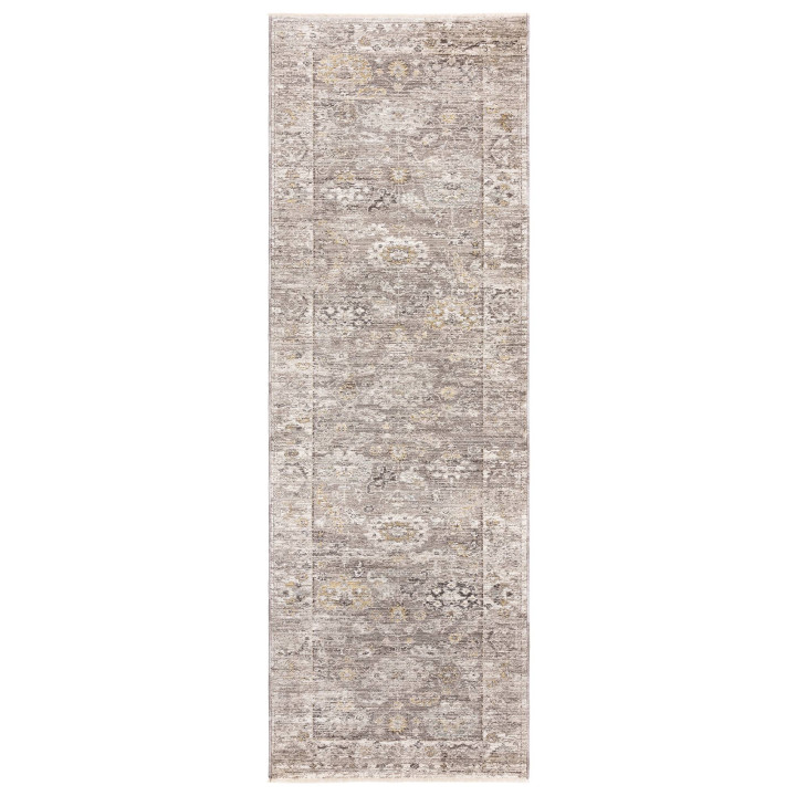 Rug Jasper all-over floral beige grey gold 80x16