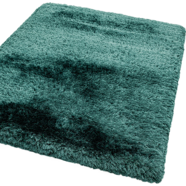 Rug Plush plain petroleum blue 70x140 cm