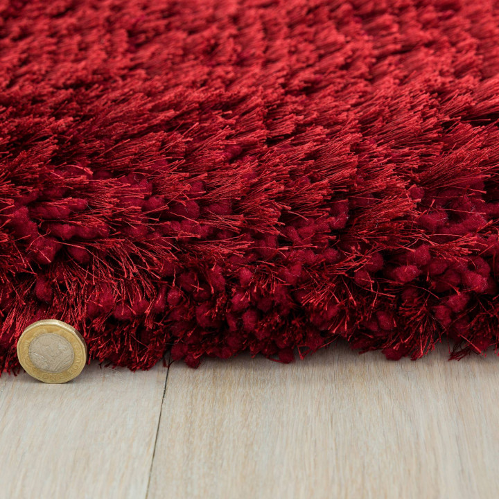 Rug Plush plain red 160x230 cm