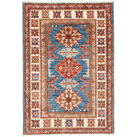 Hand Made Rug Kazak Fine Pakistan 64x97 Blue Cr