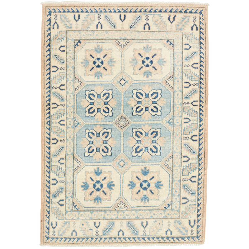 Hand Made Rug Kazak Afghanistan 82x120 Sky Blue