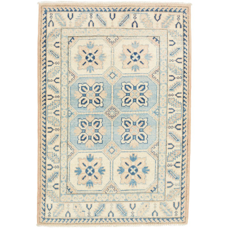 Hand Made Rug Kazak Afghanistan 82x120 Sky Blue